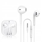 Stereo In-ear Wired Headset with Microphone 3.5mm Earphones White