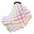 Stretchy Baby Car Seat Cover Multiuse   Nursing Breastfeeding Covers Rainbow Car Seat Canopies  checkerboard One size