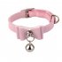 Stylish Cute Pet Dog Cat Bell Bowknot Collar Adjustable Necklace Pet Supplies Pink