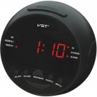 Stylish LED Radio Alarm Clock with Snooze Function US Specification 12 5   11   9 5CM Gift Decoration red