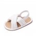 Summer Girls Sandals Anti slip Soft Sole Breathable First Walkers Shoes Pu Leather Low Top Toddler Shoes black 9 12M sole length 13cm