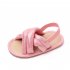 Summer Girls Sandals Anti slip Soft Sole Breathable First Walkers Shoes Pu Leather Low Top Toddler Shoes black 9 12M sole length 13cm