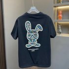 Summer Short Sleeves Round Neck T-shirt For Women Men Trendy Rabbit Cartoon Anime Printing Tops black XL