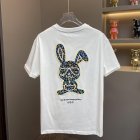 Summer Short Sleeves Round Neck T-shirt For Women Men Trendy Rabbit Cartoon Anime Printing Tops White M