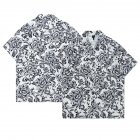 Summer Short Sleeves T-shirt For Men Women Trendy Printing Lapel Cardigan Tops Casual Beach Shirt For Couple ZZ01 L