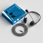 Sy490 Wire-controlled Computer Usb Headphones With Microphone Office Home Network Class Teaching Aids 3.5MM earphone