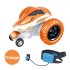 T12B 3 wheels Rotating Stunt Car 2 4G Watch Remote Control Rolling Car Model Children Electric Toy Gift Orange