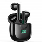 T16 Tws Wireless Bluetooth-compatible Headset Enc Call Noise Reduction Half In-ear Gaming Earphone Hifi Music Earbuds black