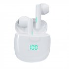T16 Tws Wireless Bluetooth-compatible Headset Enc Call Noise Reduction Half In-ear Gaming Earphone Hifi Music Earbuds White
