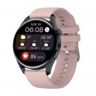 T33s Smart Watch Bluetooth-compatible Calling Body Temperature Heart Rate Blood Pressure Blood Oxygen Monitoring Music Smartwatch pink