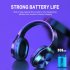 T5 Wireless Headphones Foldable Running Gaming Bluetooth Headset with Microphone White blue English version