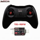 T8S 8CH <span style='color:#F7840C'>RC</span> Radiolink Remote Controller Transmitter 2.4G with R8EF or R8FM Receiver Handle Stick for FPV Quad Drone Airplane Car T8S+R8FM right-hand throttle