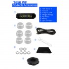 TPMS Tire Pressure Monitoring System Super LCD Universal for 6 Wheels Bus Van with 6 Sensors black_T650