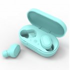 TWS Bluetooth Earphone IPX6 Waterproof V5.0 Earphones Wireless Headphones for Andorid IOS  blue