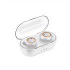 TWS <span style='color:#F7840C'>Earphones</span> Bluetooth5.0 Binaural Stereo In-ear Wireless Headset with Charging Bin Call Conversation Support Sports Headphones gold ring