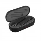 TWS Wireless Earphone Bluetooth5.0 Waterproof In-ear Sports Headphone HD Sound Smart Noise Reduction Mini Headset black
