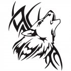 Tattoo Wolf <span style='color:#F7840C'>Car</span> <span style='color:#F7840C'>Motorcycle</span> Body Stickers Vinyl <span style='color:#F7840C'>Car</span> Styling Decal Accessories black