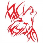 Tattoo Wolf <span style='color:#F7840C'>Car</span> <span style='color:#F7840C'>Motorcycle</span> Body Stickers Vinyl <span style='color:#F7840C'>Car</span> Styling Decal Accessories red