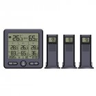 Temperature and Humidity Meter One-drive-three Multifunctional Wireless High Precision Thermometer with Color <span style='color:#F7840C'>Alarm</span> TS-6210-B