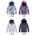 Thickened Outdoor Suit Warm and Cold proof Ski Outfits Waterproof Winter Children s Ski Wear White lightning top   rose red pants S