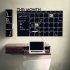 This Month Calendar Blackboard Decoration Wall Sticker Internet Cafe Study Computer Desk Background Decal 60   92cm