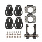 Titanium Alloy Lock Pedal Bicycle Rear Footrest Pedal Foot Pegs Sanpeilin Pedal Lock with Lock Piece Black (steel shaft)