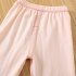 Toddlers Baby Leggings Summer Cotton Breathable Elastic Waist Outerwear Pants Girls Baby Cropped Pants pink 5 6Y 110cm