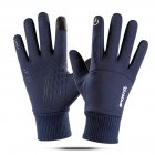 Touch Screen Running Gloves Lightweight Non-slip Warm Villus Gloves Men Women Waterproof Motorcycle Gloves blue_One size