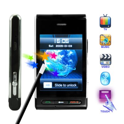 The Quantum 3 Inch Touchscreen Dual SIM Unlocked Media Cellphone