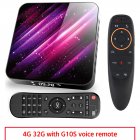 Tp03 Tv Box H616 Android 10 4+32g D Video <span style='color:#F7840C'>2.4g</span> 5ghz Wifi Bluetooth Smart Tv Box 4+32G UK plug+G10S remote control