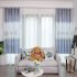 Tree Printing Curtains for Window Drapes Modern Shade Curtain for Living Room Bedroom blue 1   2m high hook