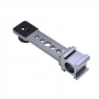 Triple Cold Shoe Mount Gimbal Extension Bracket Universal <span style='color:#F7840C'>Mic</span> Stand and Light Mount Plate Adapter Gimbal Stabilizer Accessories Silver