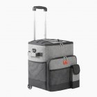 Trolley Insulation Bag Outdoor Portable Travel Picnic Large-capacity Oxford Cloth Trolley Ice Bag With Wheels grey