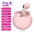 Tws Wireless  Earphones For Iphone Sports Earphones With Microphone Bass Air Pro 6 Pink