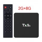 Tx9s Media Player Abs Material Android Smart Network <span style='color:#F7840C'>Tv</span> <span style='color:#F7840C'>Box</span> With Remote Control 2+8G_British standard