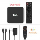 Tx9s Media Player Abs Material Android Smart Network <span style='color:#F7840C'>Tv</span> <span style='color:#F7840C'>Box</span> With Remote Control 2+8G_British standard+G10S remote control