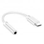 Type C To 3.5mm Jack Earphone Audio Adapter Aux Cable Usb C Male To 3.5 Female Audio Aux Converter Charger Cable silver