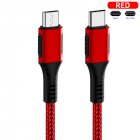 Type C To Micro Usb Charging Cable Data  Cable, Pd Fast Charge Data Transfer With Otg Function Compatible For Macbook Samsung Xiaomi Red Type-C vs. Micro