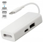 Type C switch to MagSafe 1/2 3 in 1 USB-C to MagSafe Adapter Macbookpro adapters white