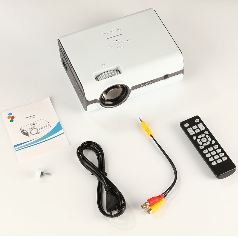 U45 Mini Projector Portable Home Theater Entertainment Projector Supports 1080P HD Projector Watching Movie white_European regulations
