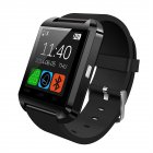 U8 Digital Smart  Watch Built-in Rechargeable Battery Sports Tracker For Watch Time Pedometer Calories Alarm Clock Sleep Monitoring black