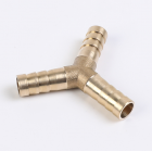 US GARVEE 10pcs Brass Hose Barb Fitting Intersection For Split Brass Water Fuel Air 3 way Φ8