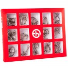 US 15 Pcs/Set IQ Metal Puzzle Mind Brain Teaser Magic Wire Puzzles Game Toys for Children Adults Kids English version