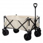 US 1PCS 600d Oxford Cloth and steel Pipe and PU Wheel Camper Beige