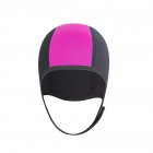 US 2.5mm Professional Diving Hats Thickened Warm Winter Outdoor Swimming Caps Swimwear Equipment MY069 black rose red  one size