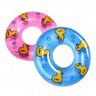 US 2 Pcs Baby Bath Toy Inflatable Swim Ring Toy Plastic Mini Swim Circle Gift for Kids (Pink & Blue) Multicolor