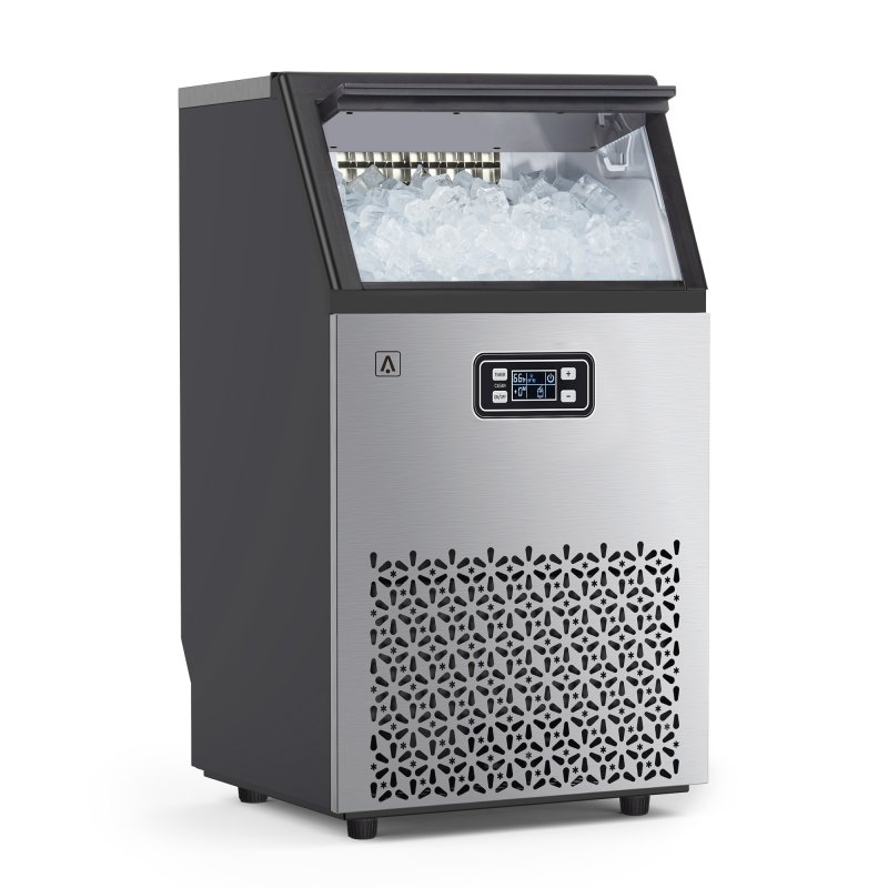 US ACEKOOL 150LBS Commercial Ice Maker Machine Under Counter Stainless Steel Ice Machine