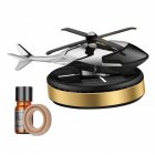 US Car Fragrance Diffuser Ornament Helicopter-shaped Solar Powered Car Aromatherapy Decoration gold