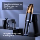 US Portable Auto Vacuum Cleaner Noise-reducing Design Super Suction Handheld Wireless Home Vacuum Cleaner black