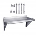 US Stainless Steel Wall Shelf 110 Lbs Load Heavy Duty Wall Mount Shelving For Kitchen Restaurant Laundry Room Bar 60 x 30cm